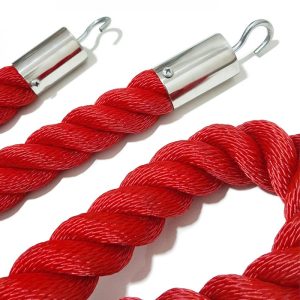 Gümüş Rengi Uçlu Kırmızı Halat – Krom Uçlu Kırmızı Halat